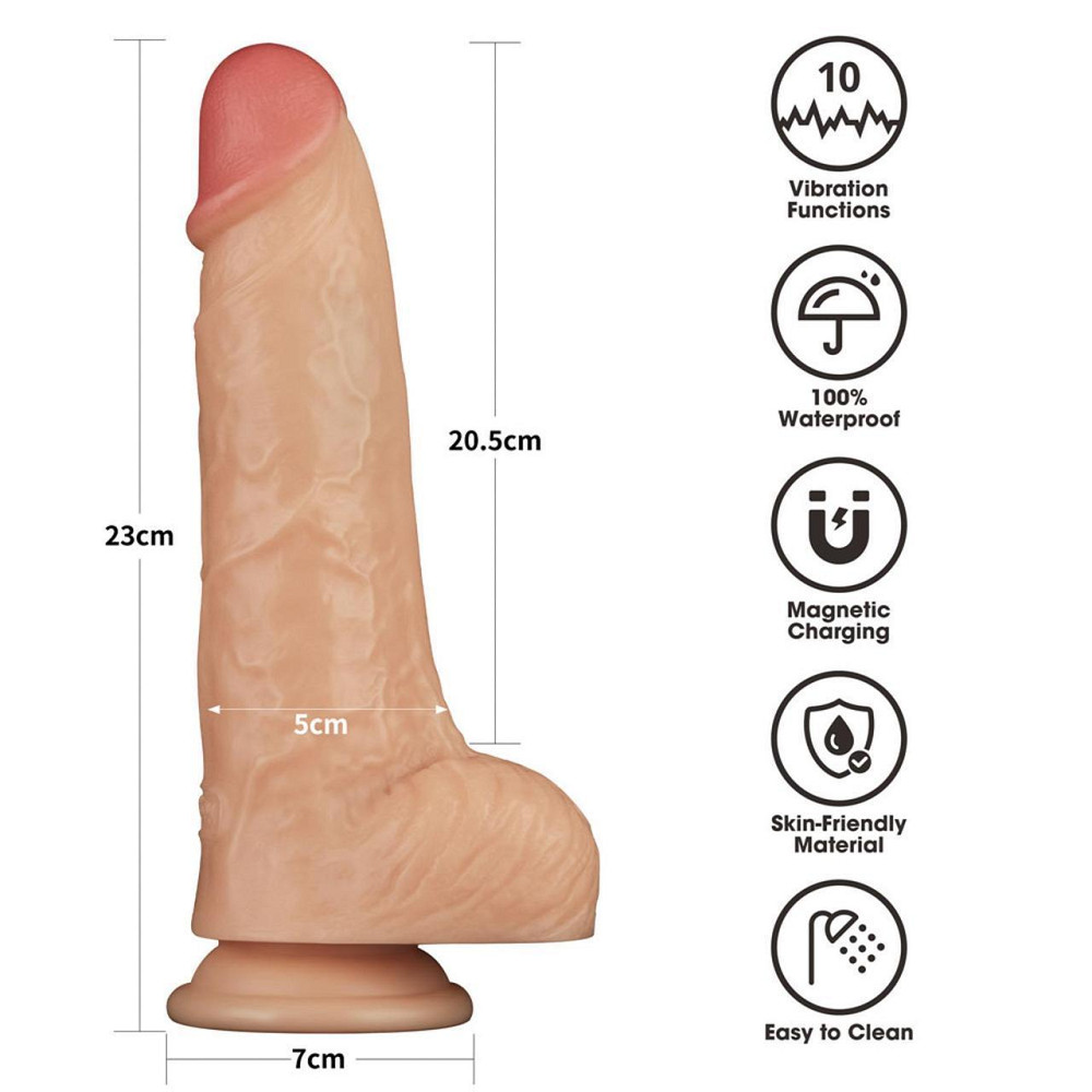 Реалістичний вібратор - Vibrating Power Basics Cock 9" Sex Aura Київ - фото 2