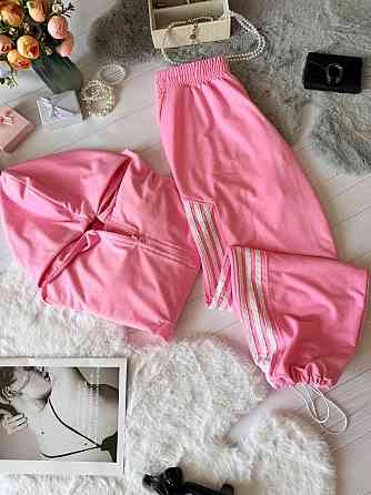 Жіночий стильний повсякденний костюм-двійка якісна двонитка Рожевий, 46/48 Одеса