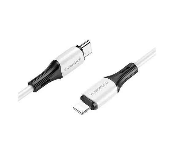 Кабель BOROFONE BX79 Type-C to iP 3A, 20W, 1m,,  silicone, silicone connectors, White Киев