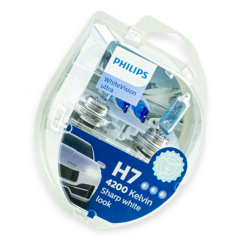 Автолампа 12V 55 W PHILIPS белая Vision Ultra 60% 4200K (2шт) H7 Мукачево - изображение 1