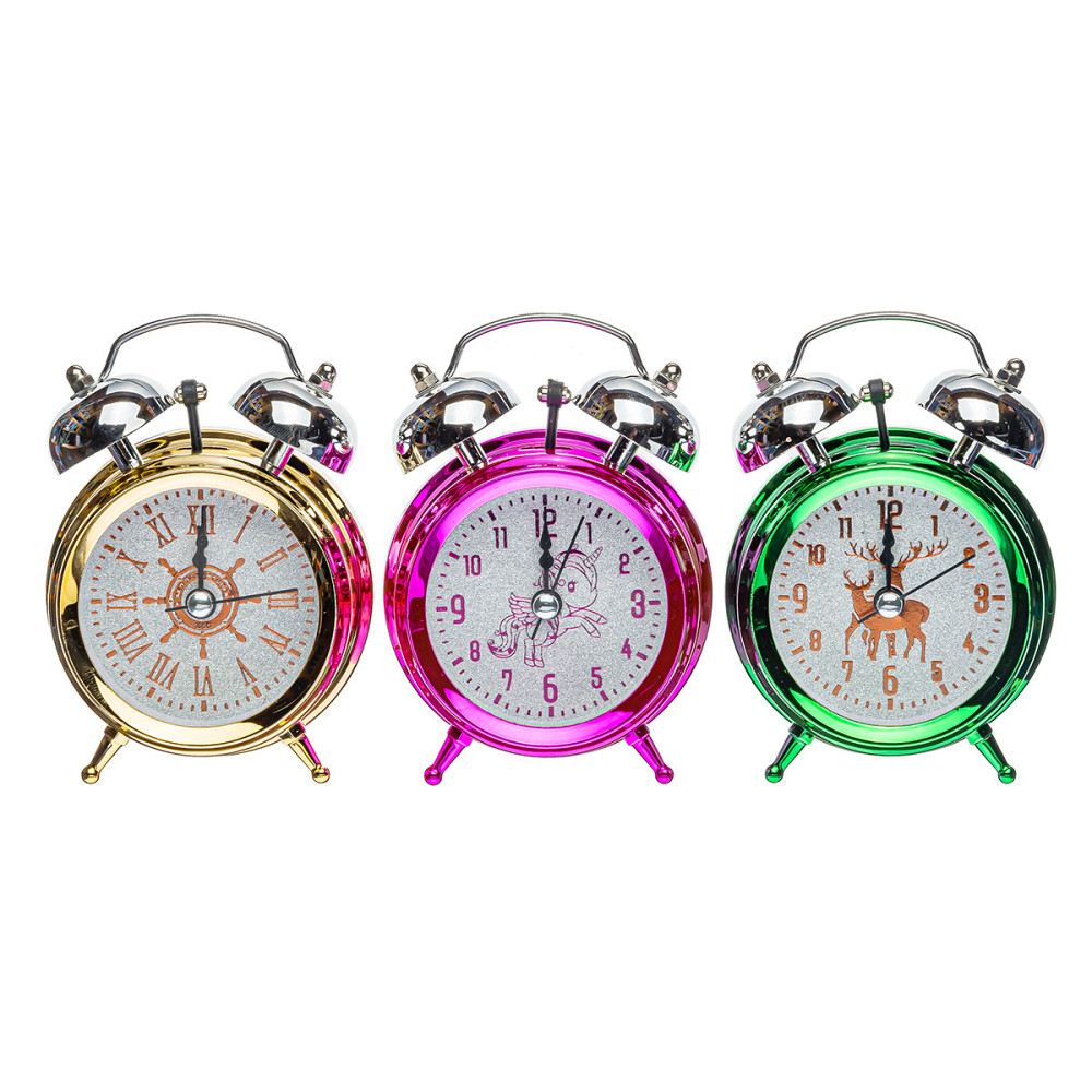 Годинник Будильник колокольчик 1805 "5 кольорів" 10*7*5 Дніпро - фото 1