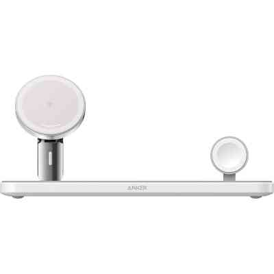 Зарядний пристрій Anker MagGo Wireless Charging Station 15W 3-in-1 Pad White (B25M1321) Вінниця