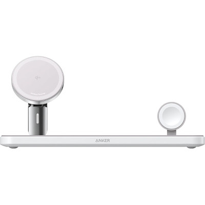 Зарядний пристрій Anker MagGo Wireless Charging Station 15W 3-in-1 Pad White (B25M1321) Вінниця - фото 6