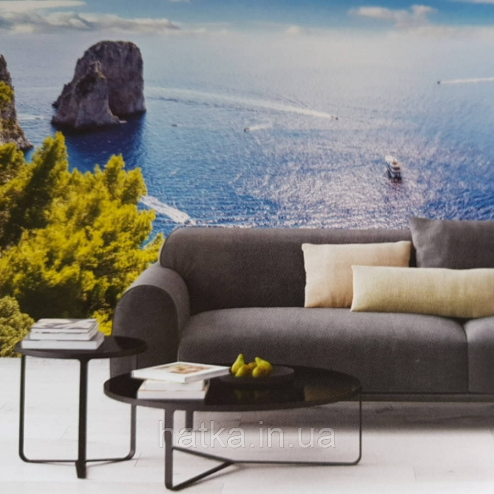 Фотообои виниловые на флизелине расширяющие пространство вид на море горы Киев - изображение 3