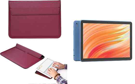Чехол-конверт VitoCase для Amazon Fire HD 10 (13th gen), с функцией подставки для планшета Бордовый Киев