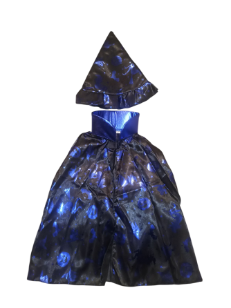 Дитячий плащ із капелюшком на Хелловін розмір 1-2 роки чорно-синій Київ