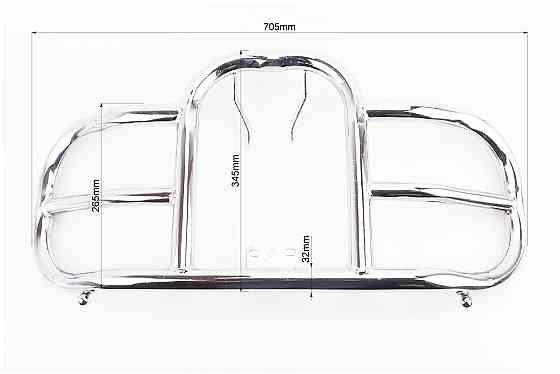 Дуга захисна "ХРОМ" пряма 32мм Київ