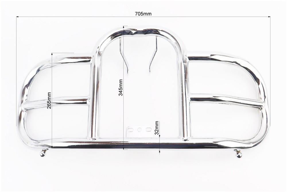 Дуга захисна "ХРОМ" пряма 32мм Київ - фото 3