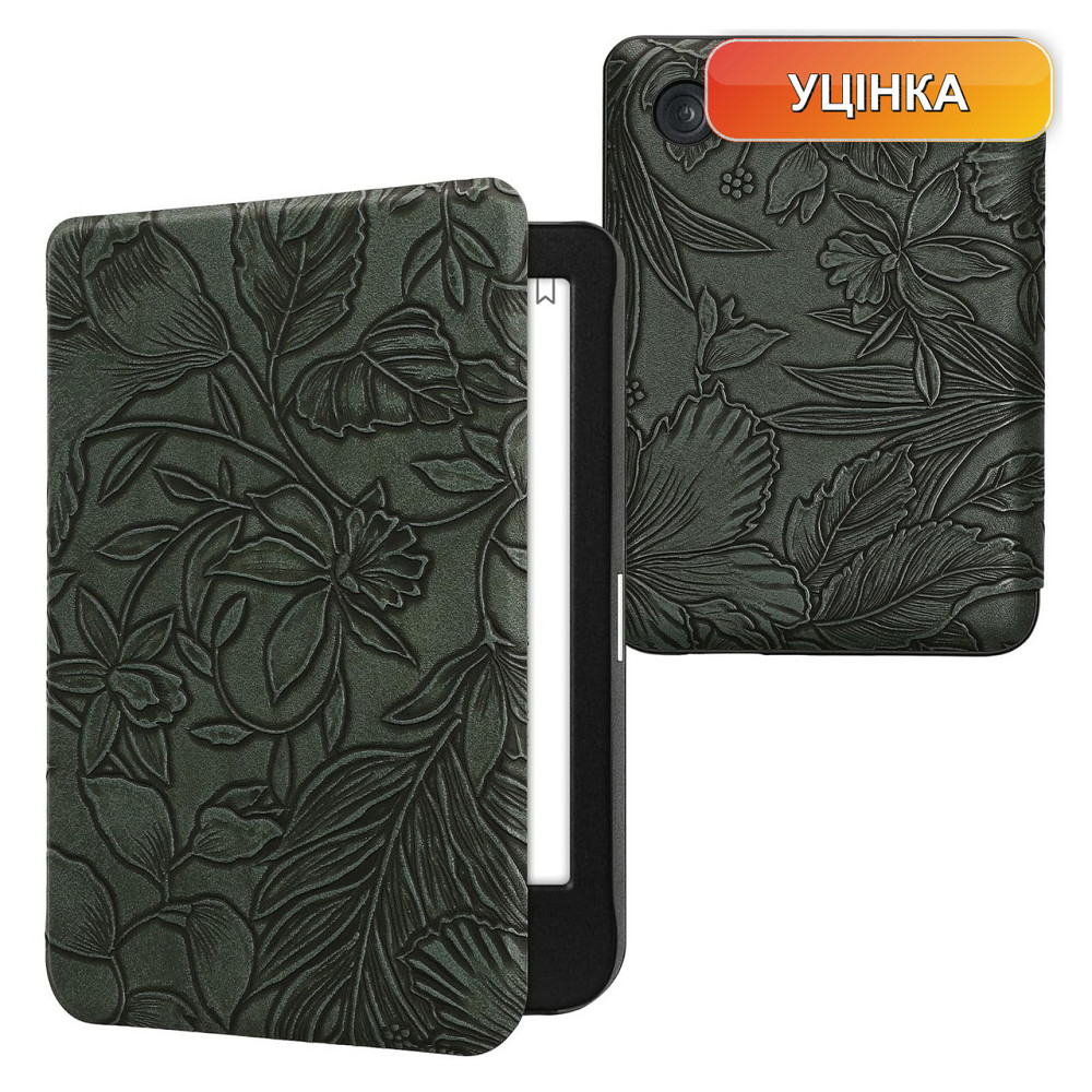Чохол фліп-кейс kwmobile для Kobo Clara BW/Clara Colour Tolino Shine (5)/Shine Colour зелений еко-шкіра магніт автосон Київ - фото 1