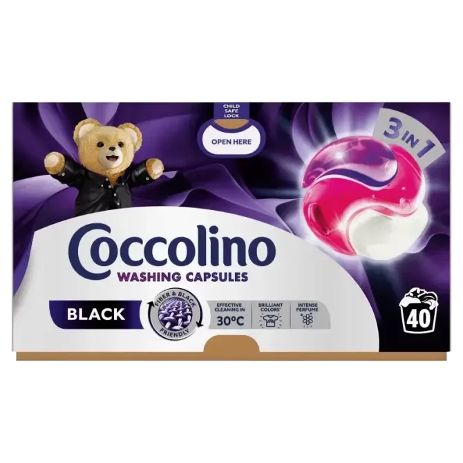 Капсулы для стирки темных вещей Coccolino Care 3в1 Black & Dark 40 капсул Львов - изображение 1