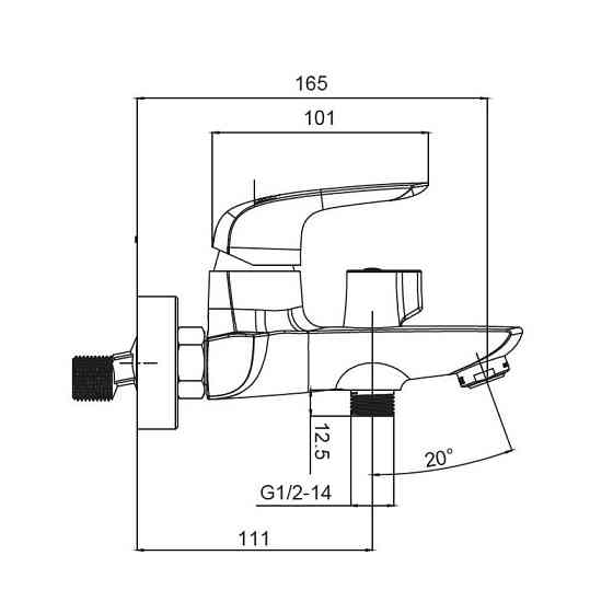 Змішувач для ванни з коротким виливом Koer KB-40008-01    ( KR3472 ) 27267 Харьков
