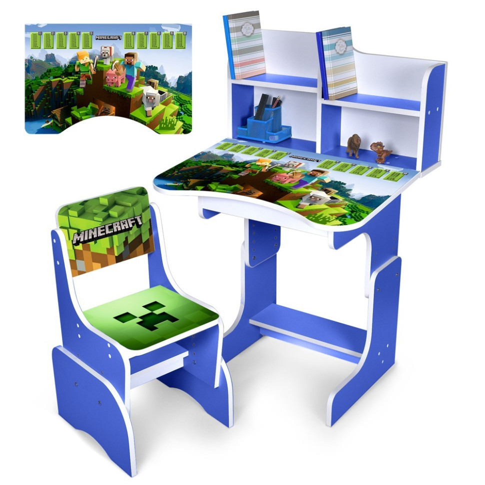 Детская Парта N 2071-13-4 синий, со стульчиком Винница - изображение 1