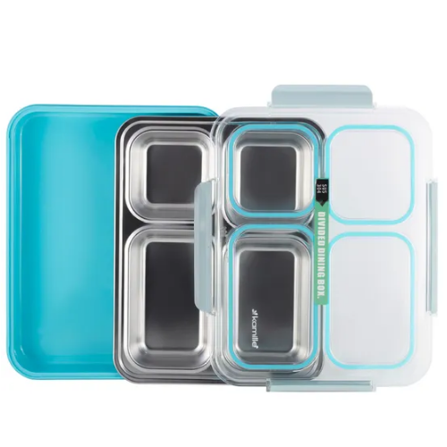 Ланч-бокс 31*25*6см (корпус пластик/внутр.ємність нерж.сталь) мікс KAMILLE Житомир - фото 4