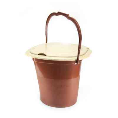 Ведро-туалет Юні Коричневое 16 л (ФР-112) Винница