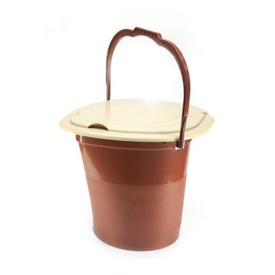 Ведро-туалет Юні Коричневое 16 л (ФР-112) Винница - изображение 1