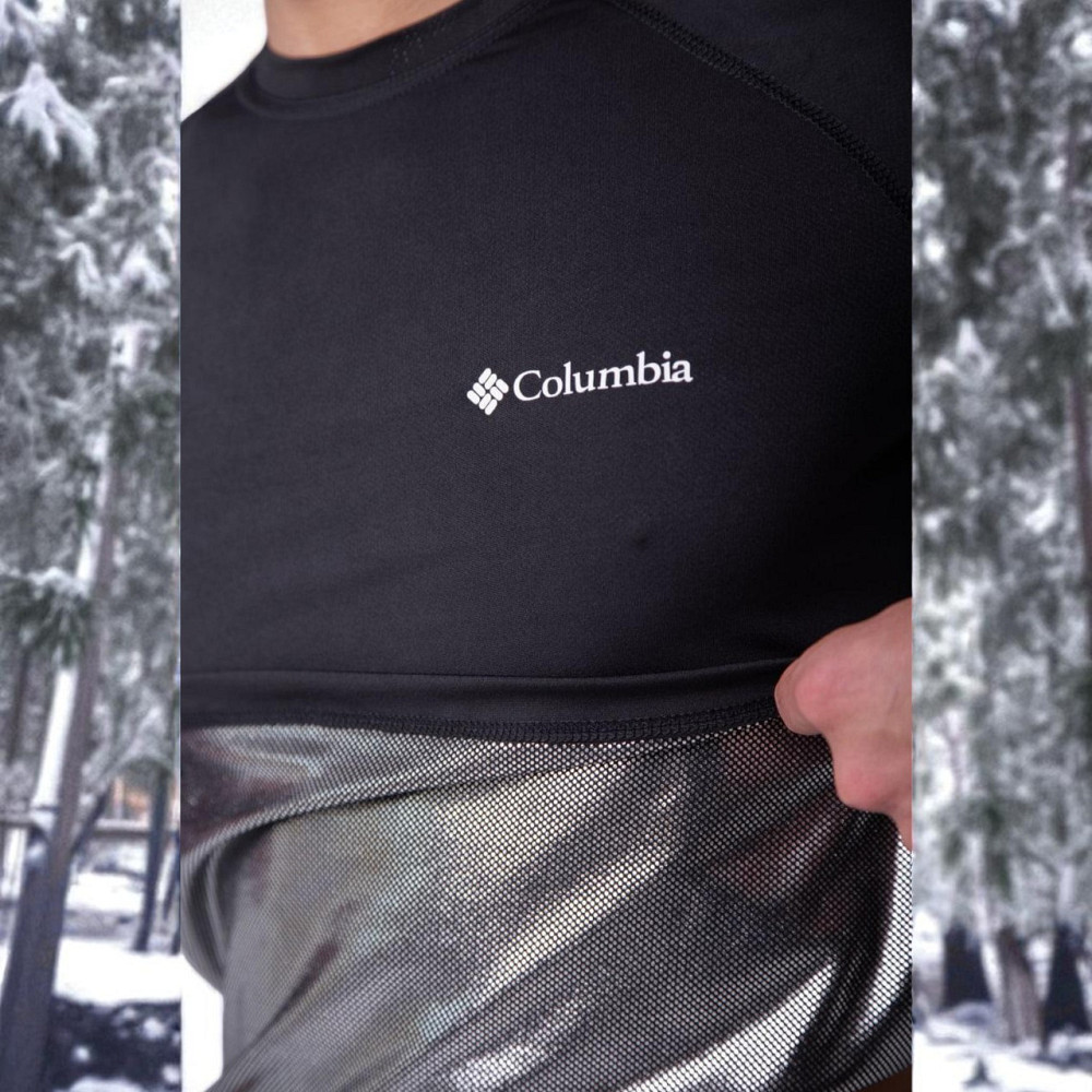 Мужское зимнее термобелье черного цвета Columbia Omni Heat, костюм мужского термобелья солумбия  флисовое теплое Львов - изображение 8