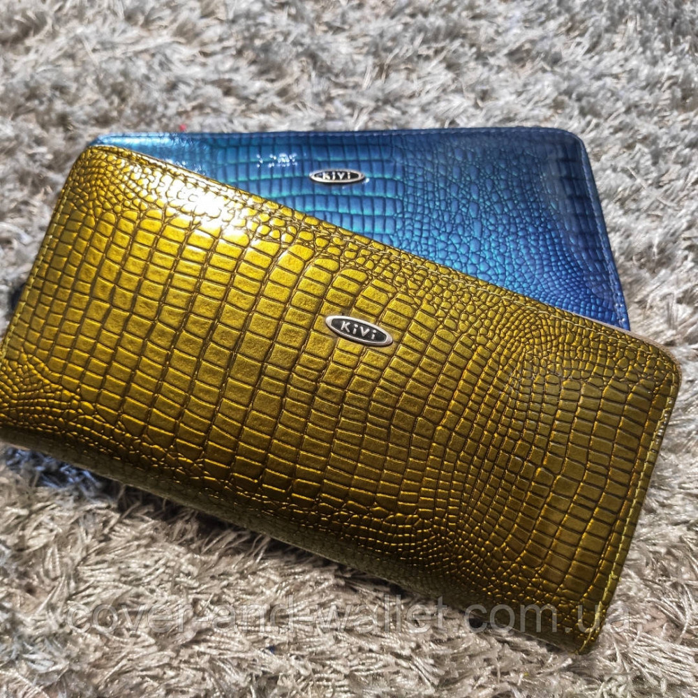 Жіночий гаманець на блискавці зеленого кольору Kivi Київ - фото 1