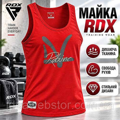 Майка тренувальна RDX Red S спортивна для боксу ММА і фітнесу 100% бавовна Clima Lite вологовивідна з плоскими швами Київ - фото 5