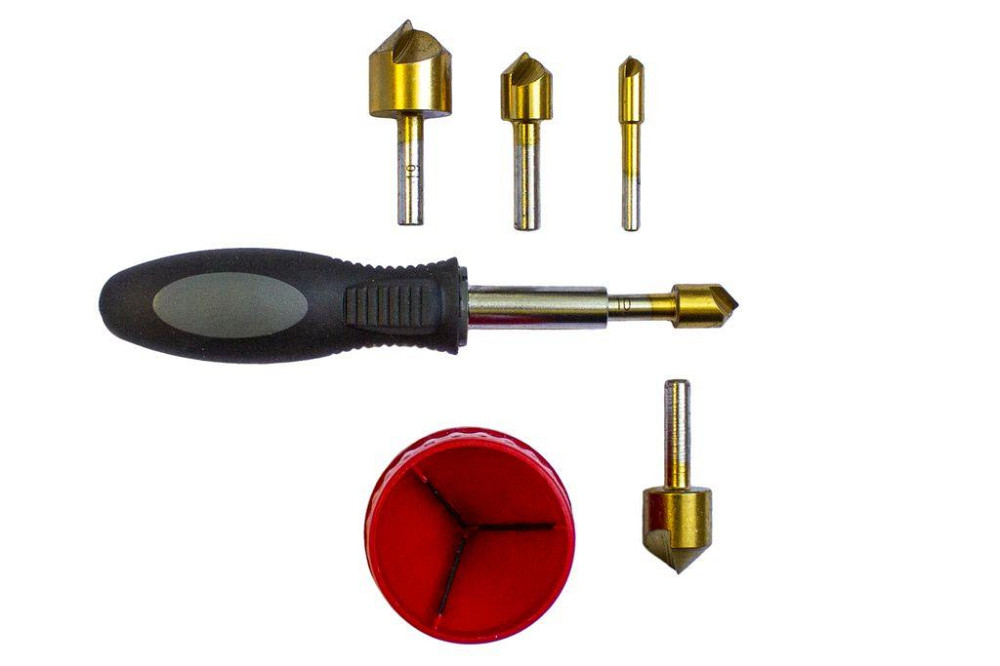 Набір зенкерів з тримачем, 7пр. (6,10,13,16,19мм), в блістері Одеса - фото 2