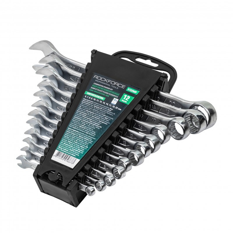 Набір ключів комбінованих 12пр. (6-14, 17,19, 22мм) ROCKFORCE RF-5122MP Одеса - фото 7