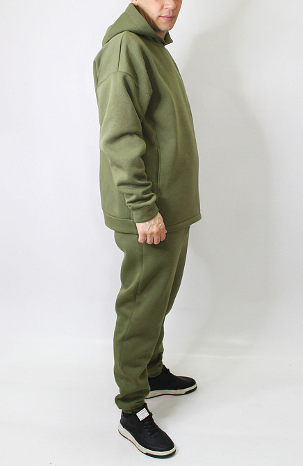 Мужской спортивный теплый костюм на флисе Хаки 54 Харьков - изображение 2