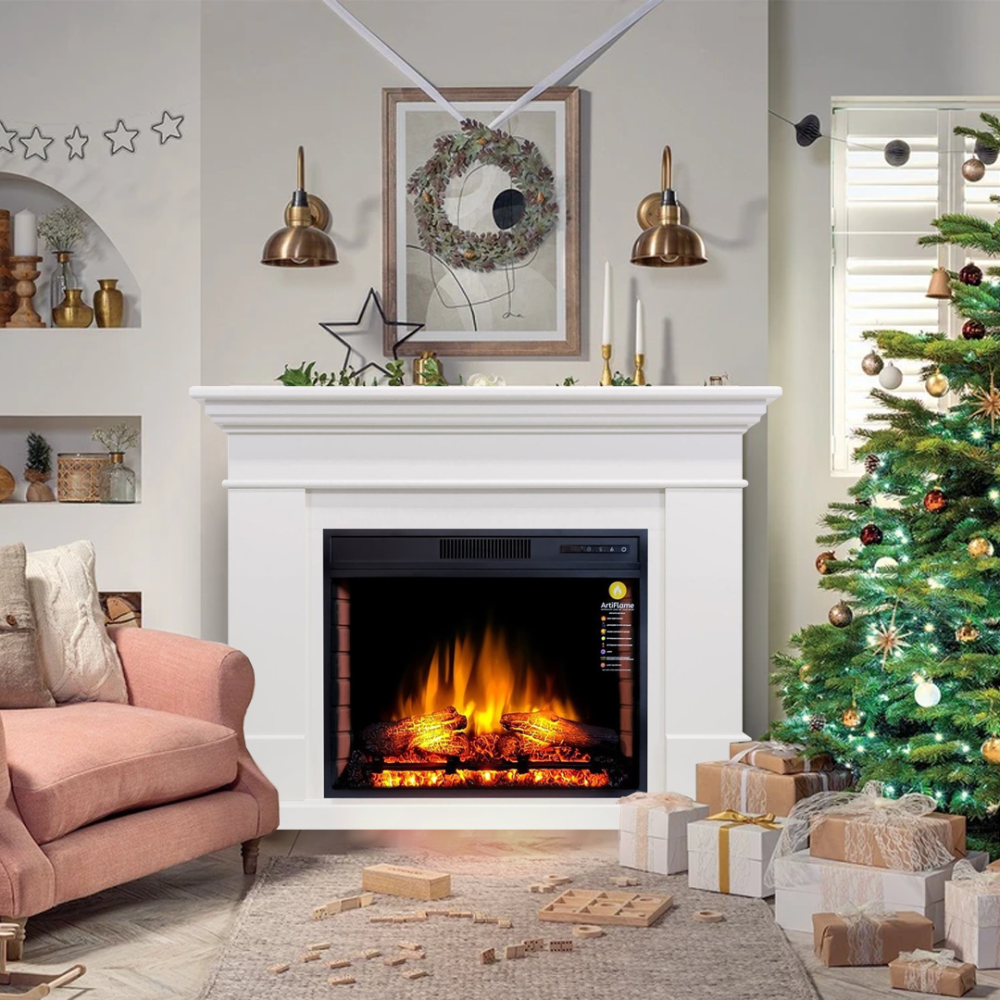 Каминокомплект ArtiFlame Sacramento AF28S белый с обогревом и звуком горения огня Львов - изображение 3