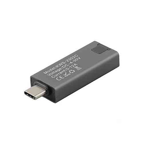 USB тестер KWS-2302C Type-C 4–30 В 0–12 А для вимірювання струму, напруги, потужності та енергії Київ