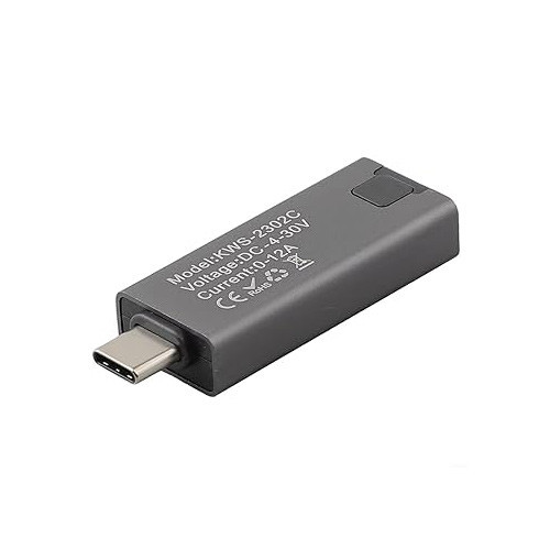 USB тестер KWS-2302C Type-C 4–30 В 0–12 А для вимірювання струму, напруги, потужності та енергії Київ - фото 2