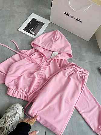 Жіночий повсякденний костюм трійка: кофта топ і штани двонитка Одеса