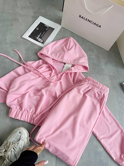 Жіночий повсякденний костюм трійка: кофта топ і штани двонитка Одеса - фото 5