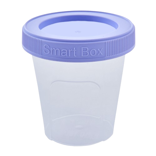 Контейнер 0,24л круглий прозорий/бузковий Smart Box Алеана Житомир