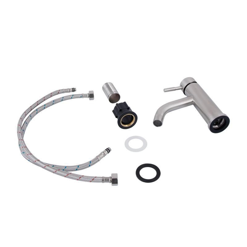 Смеситель для раковины Lidz Aria 0011F (k35) LDARI0011FNKS46091 Nickel сатин Киев - изображение 4