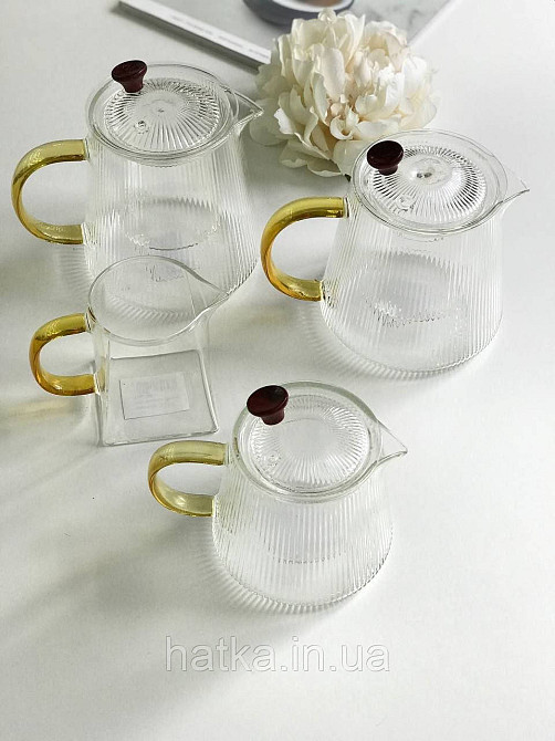 Чайник заварювальний скляний Olens "Чарлі" 550 мл скляне сито для дому та ресторану Київ - фото 5