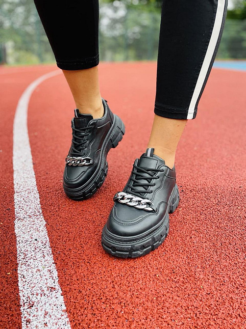 L&M Кросівки жіночі L&M 071-1 чорні (весна-осінь, еко-шкіра) (4753) Коломия - фото 10