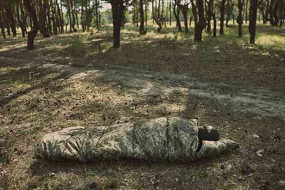 Тактичний теплий спальний мішок піксель на флісі розміром 220*73 см з ковдрою та капюшоном для військовослужбовців   WAR Львів