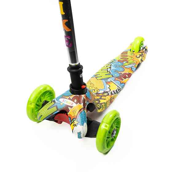 Самокат детский трехколесный ITRIKE MINI BB 3-013-4-F-WP13 со светящимися колесами, Салатовый Каменец-Подольский