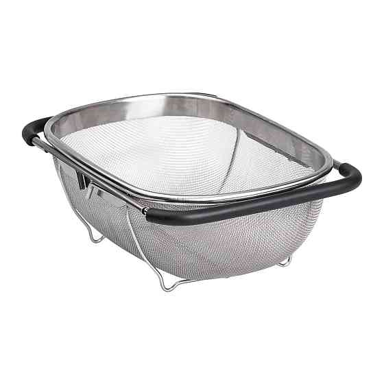 Zhongjing Друшляк сито на раковину для миття овочів та фруктів 29х19х10 см з нержавіючої сталі Коломыя