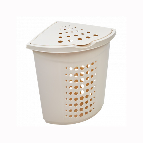 Корзина для белья угловая 45 л белая роза, Алеана Одесса - изображение 1