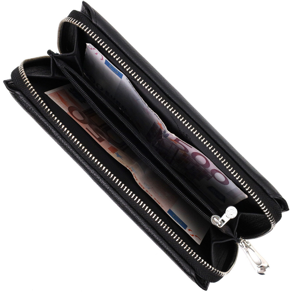 Кошелек-клатч унисекс из натуральной кожи ST Leather 19432 Черный Киев - изображение 8