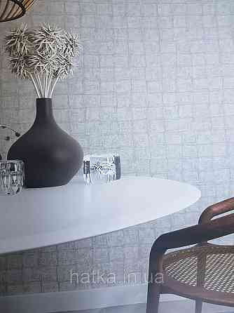 Шпалери вінілові на флізеліні Marburg Floralia 1.06х10 лофт геометрія клітинка сірі 33921 Київ