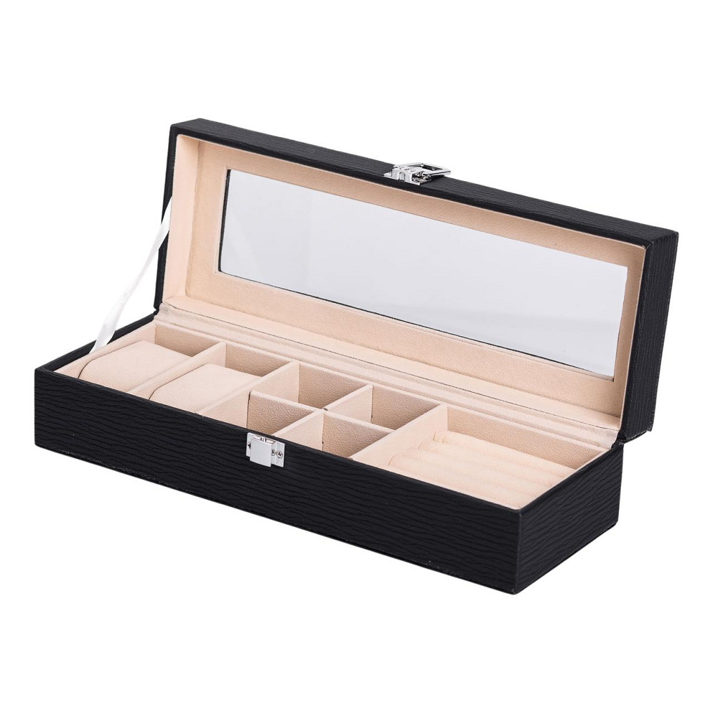 Скринька для прикрас із еко шкіри 31×11×8 см органайзер для ювелірних виробів HP-5-5B Коломия - фото 4