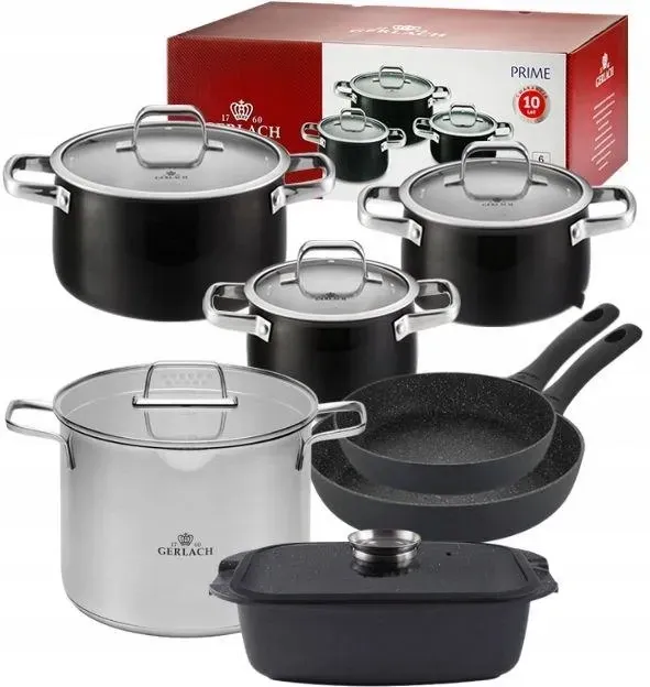 Gerlach Prime Комплект Garnków 6el. + Каструля 7l Сковорідки Granitex Жаровня (3297 3402028 325B) Киев - изображение 1