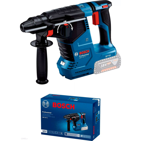 Аккумуляторный бесщеточный перфоратор Bosch Professional GBH 187-LI 18V SDS-Plus 2.4 Дж (0611923020) без АКБ и зарядного устройств Киев - изображение 1