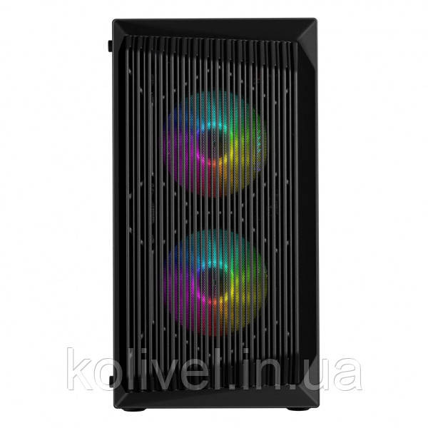 Корпус LogicConcept ATOS MESH+GLASS ARGB fans 3x120mm BLACK без БЖ mATX (AM-ATOS-10-0000000-0002) Киев - изображение 4