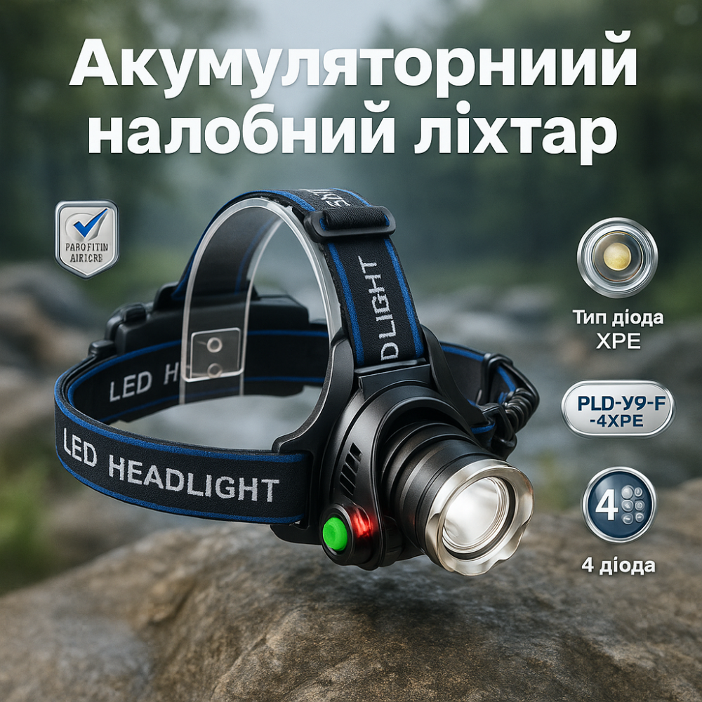 Головной фонарик PLD-T115-PM30-TG, Налобний фонарь светодиодный, Фонарь для спасателей на голову UH-61 Львов - изображение 17