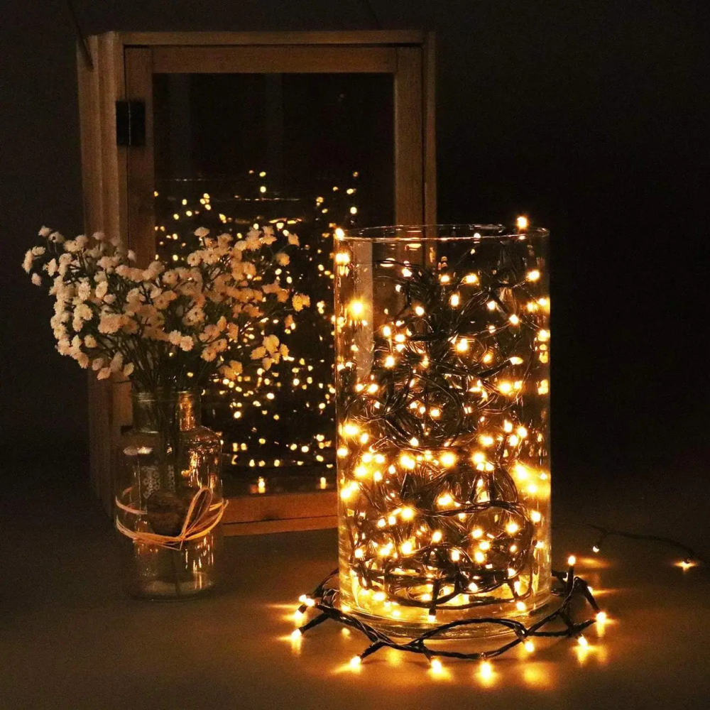 Гірлянда 500 LED 50м "Золота казка": святкове вуличне освітлення з 8 режимами, таймером та захистом IP44 (Теплий колір) Київ - фото 4