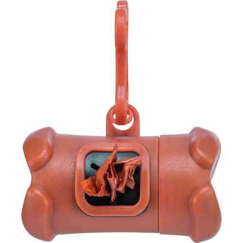 Контейнер-кісточка Trixie для збиральних пакетів пластикова з 1 рулоном пакетів для фекалій розмір М 15 шт Київ