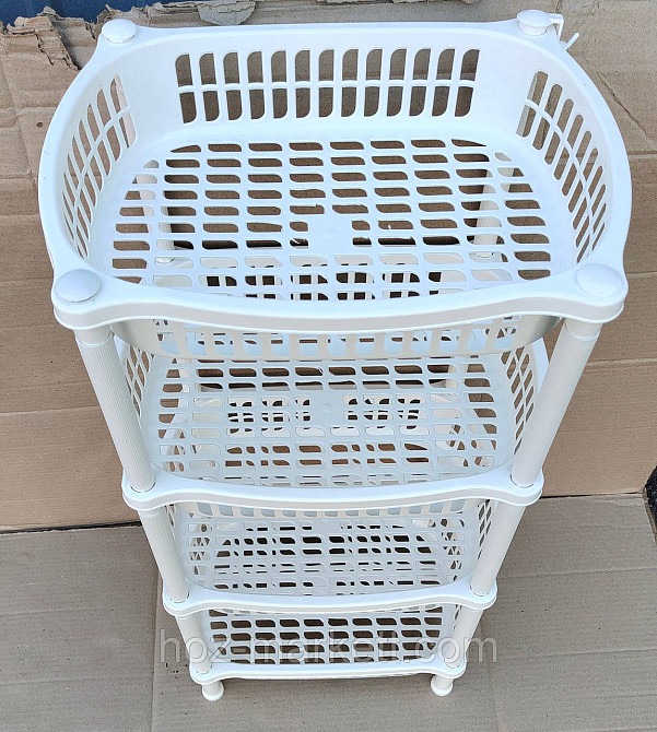 Пластиковая полочка на 4 яруса белая Харьков - изображение 7