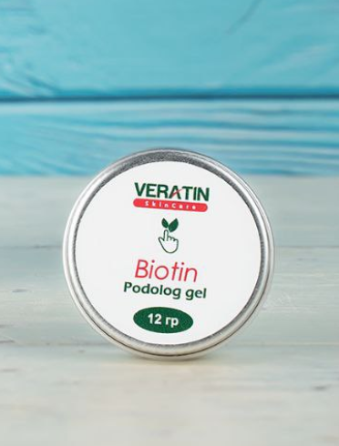 Гель для регенерации кожи и восстановления ногтей Biotin Podolog gel (Вератин Биотин), Flosvita, Veratin Skin Care, 12г банка Харьков - изображение 2