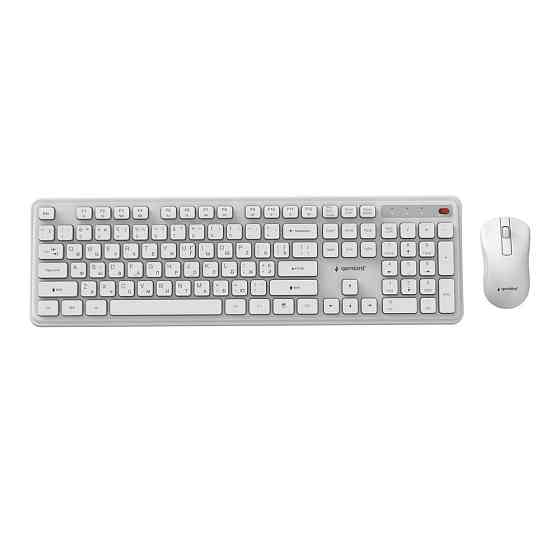Комплект (клавіатура, миша) бездротовий Gembird KBS-WPS-01-W-CYRL White ( 26904 ) Харьков